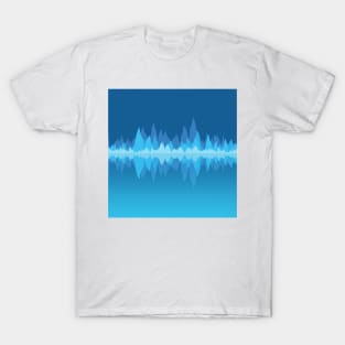 Blue Audio Wave Mountains T-Shirt